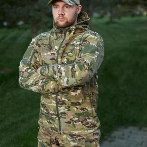 Тактична військова куртка Soft Shell на флісі Мультикам
