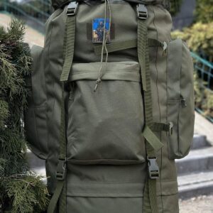 Тактичний військоваий рюкзак-баул на 120л з алюмінієвим каркасом Олива